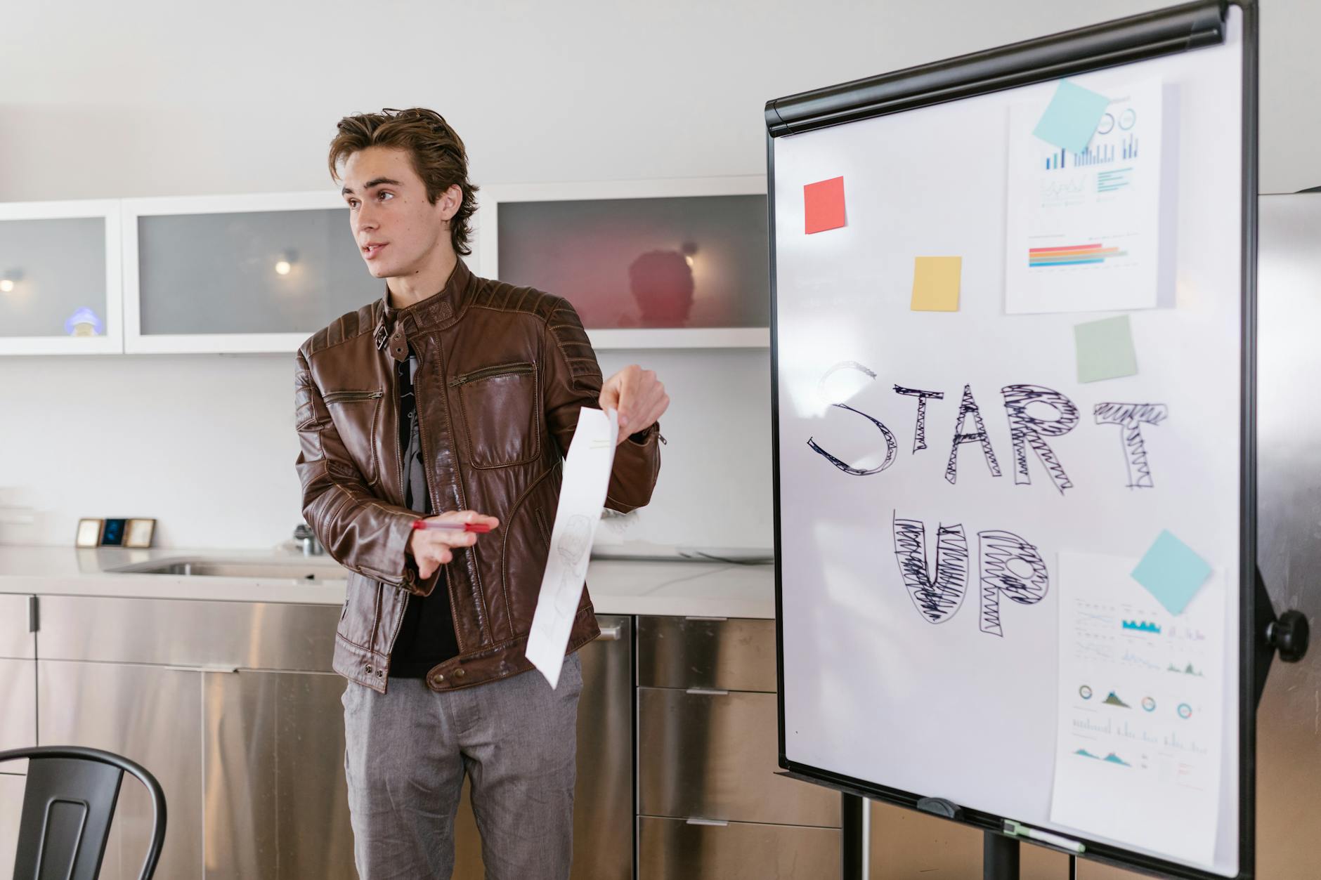 An early founder workshop in an unfinished space — the operating context in which most pre-launch brand decisions actually get made.